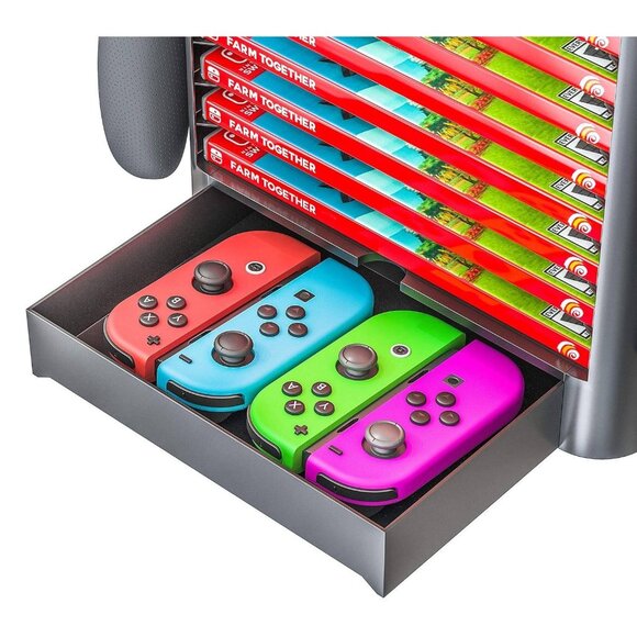 Game Storage Tower for Nintendo Switch - Game Disk Rack, Controller Organizer - Picture 3 of 9
